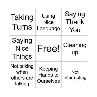 Respect! Bingo Card