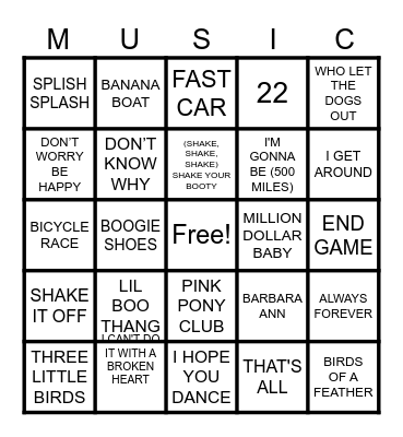 HAPPY HITS!!! Bingo Card
