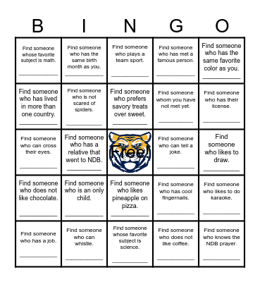 Find Someone Who... BLACKOUT! Complete the whole card and use each person only once! Bingo Card