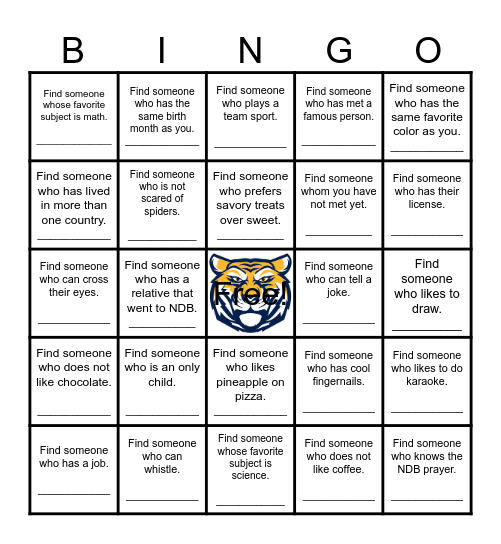 Find Someone Who... BLACKOUT! Complete the whole card and use each person only once! Bingo Card