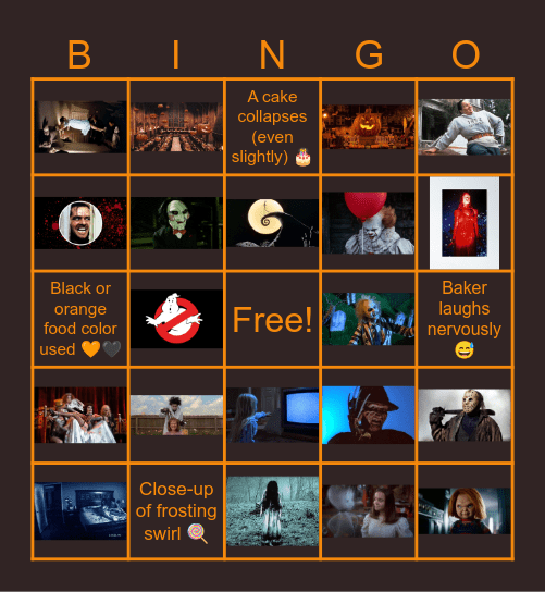 Halloween Movie Bingo Card
