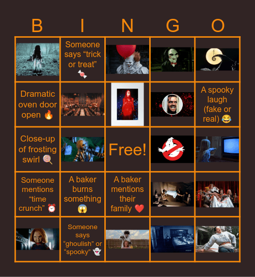 Halloween Movie Bingo Card