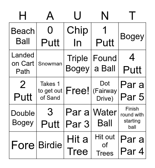 Halloween Bingo Card
