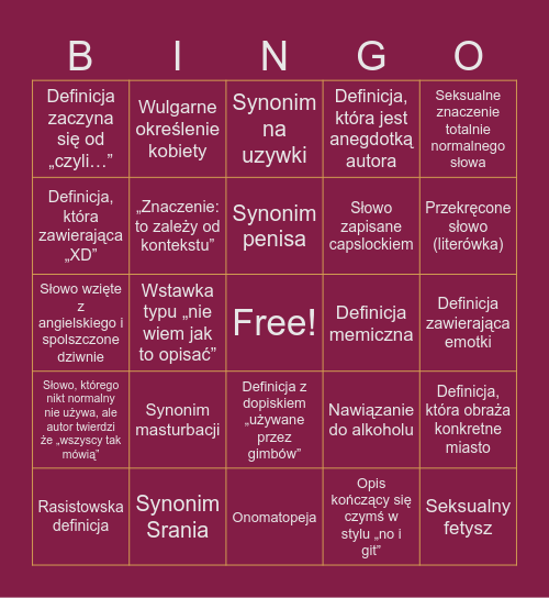 miejski pl bingo Card