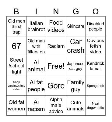 IG reels bingo Card