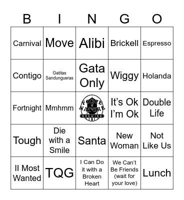 TOP HITS 2024 Bingo Card