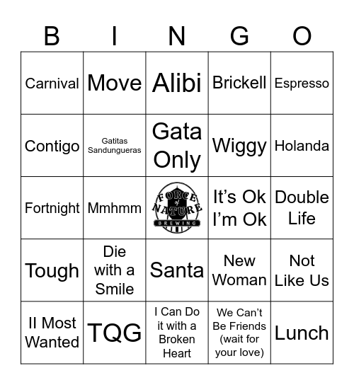 TOP HITS 2024 Bingo Card