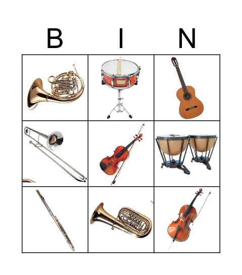 INSTRUMENTOS MUSICALES Bingo Card