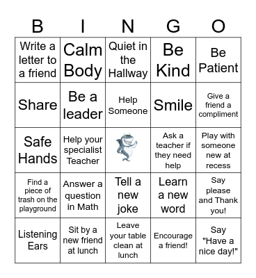 Kindness Bingo Card