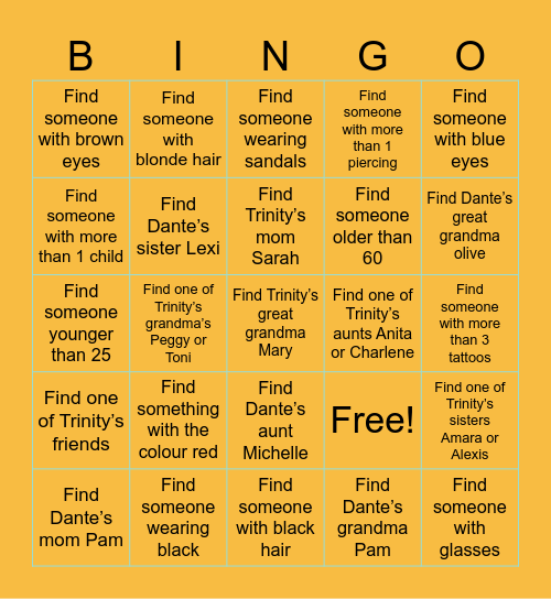 Roaming Bingo Patch Bingo Card