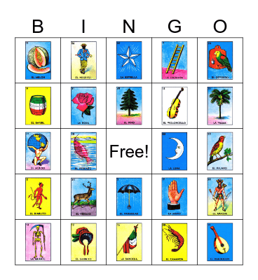 Loteria Mexicana Bingo Card