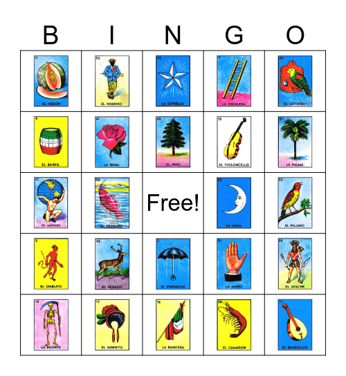 Loteria Mexicana Bingo Card