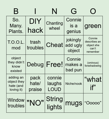 Caryn and Connie BINGO Card