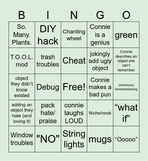 Caryn and Connie BINGO Card