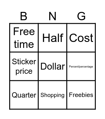 THEME 4: Fun – Free and Otherwise Bingo Card