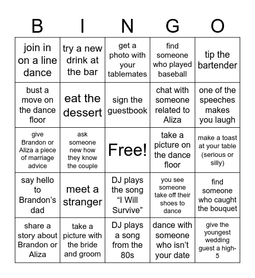 Mr. & Mrs. Justice Bingo Card