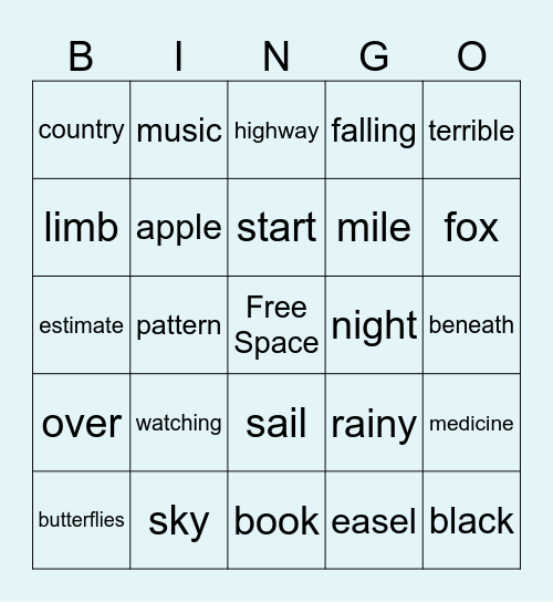 Analogies & Metaphors Bingo Card