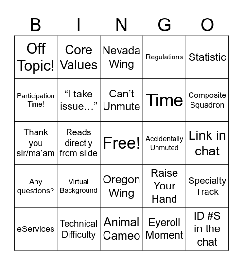 Level 4 Bingo Card