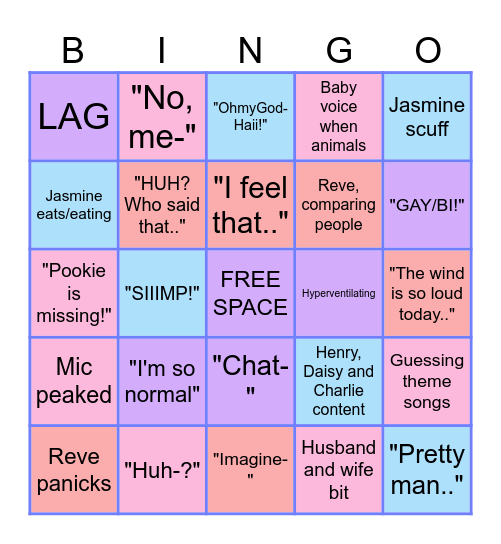 Movie Night Bingo Card