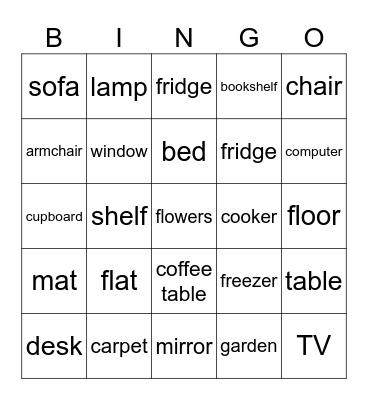 house Bingo Card