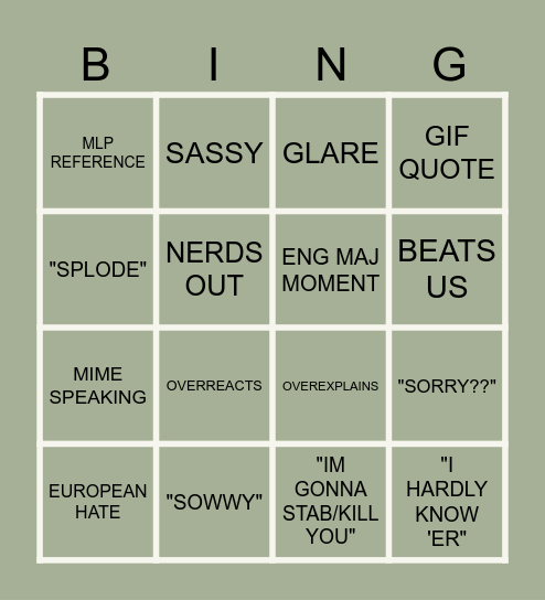 BINGO Card