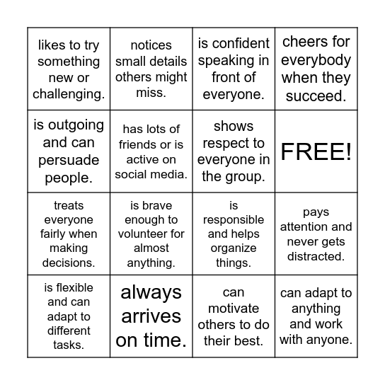 Are you someone who ...? Bingo Card