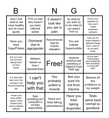 Medical bs bingo Card