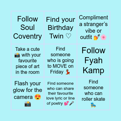 Soul Sista Bingo❤️‍🔥 Bingo Card