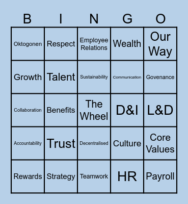 UKP Bingo Card