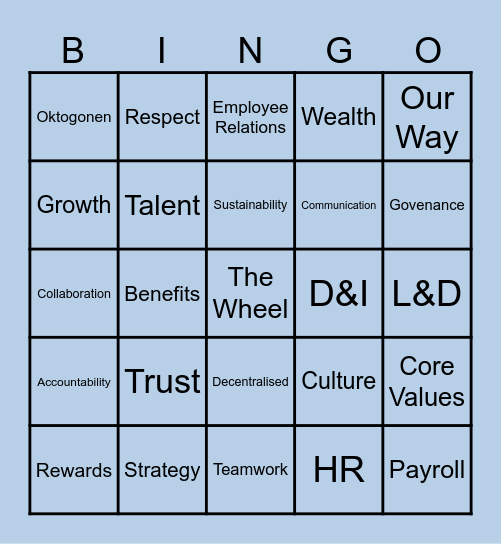 UKP Bingo Card