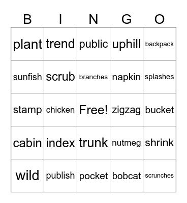 VCCV/Blends Bingo Card