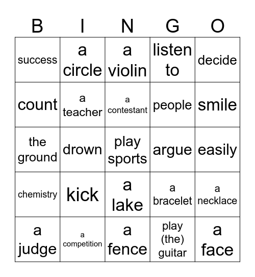 Unit 2: We need your vote! Bingo Card