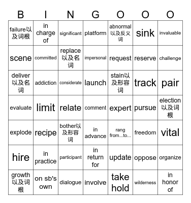 week 3 Bingo Card