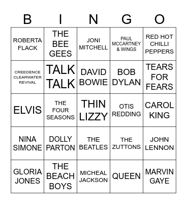 ERIC'S WHO COVERED WHO??? Bingo Card