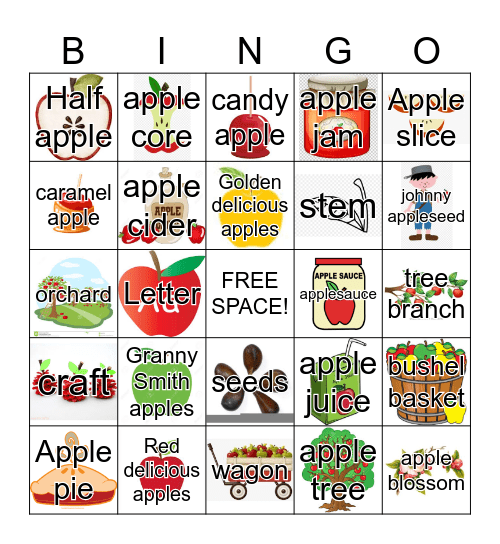APPLES, APPLES, APPLES Bingo Card