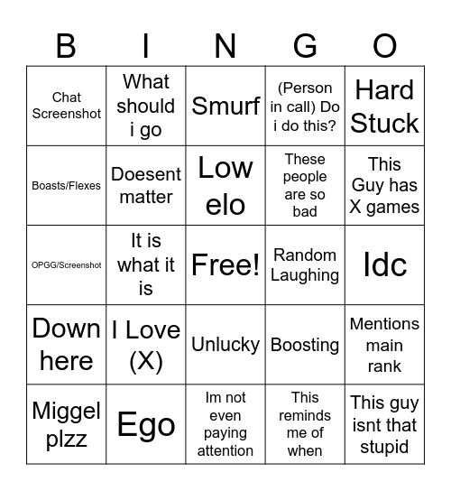 tft bingo Card