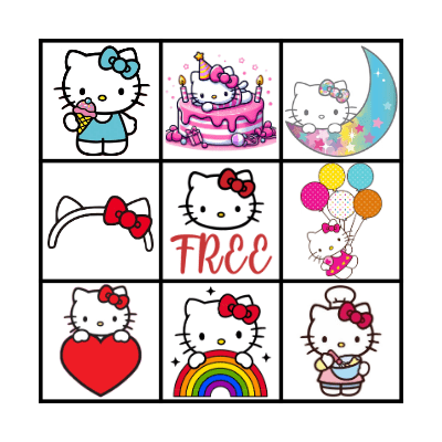 Hello Kitty BINGO Card