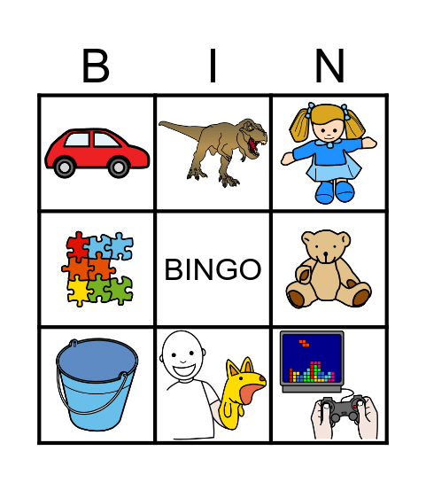 toys Bingo Card