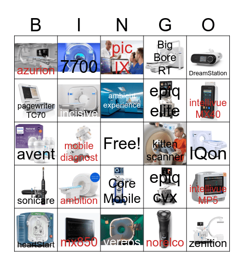 Philips NA Products Bingo Card