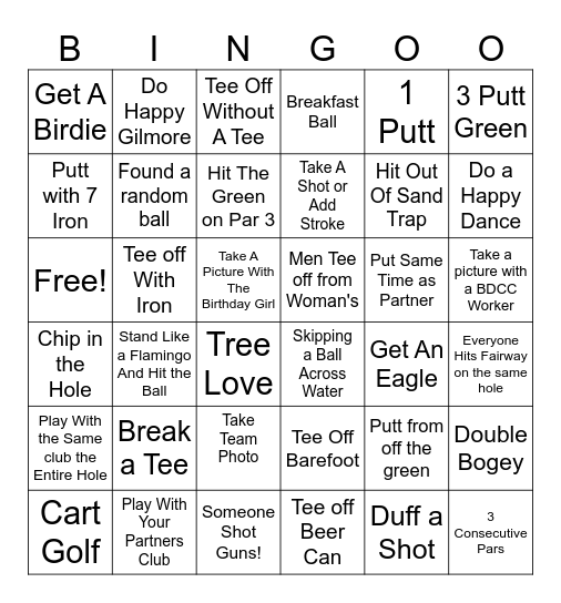 Friends Outing 3.3 BINGO Card