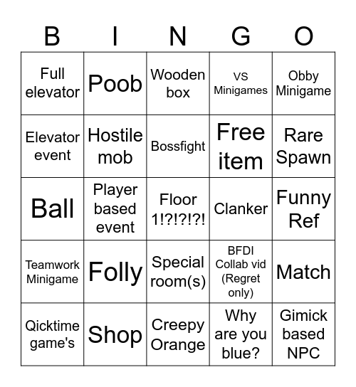 RG BINGO Card