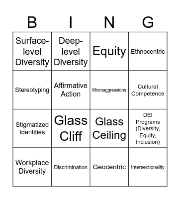 Chapter 4 Bingo Card