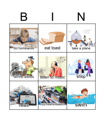 情緒形容詞 Bingo Card