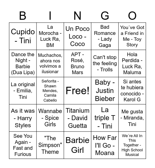 Spring Bingo Card