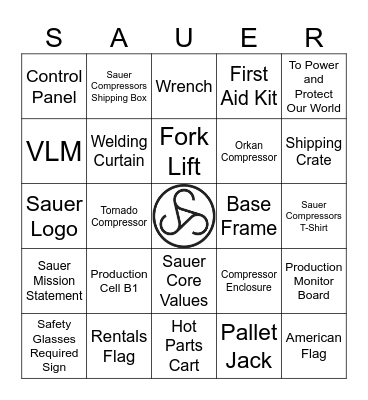 Sauer Compressors USA Bingo Card