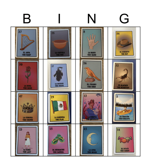 Loteria STUCO Bingo Card