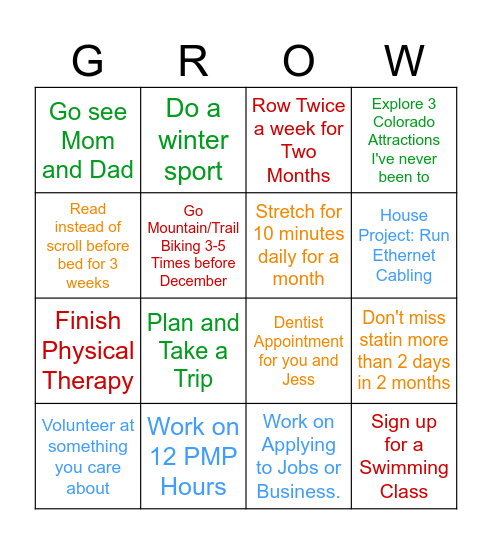 Fahad's Bingo Card