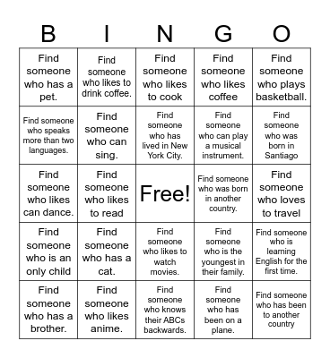 Miami Marlins Find Someone Who Bingo Card