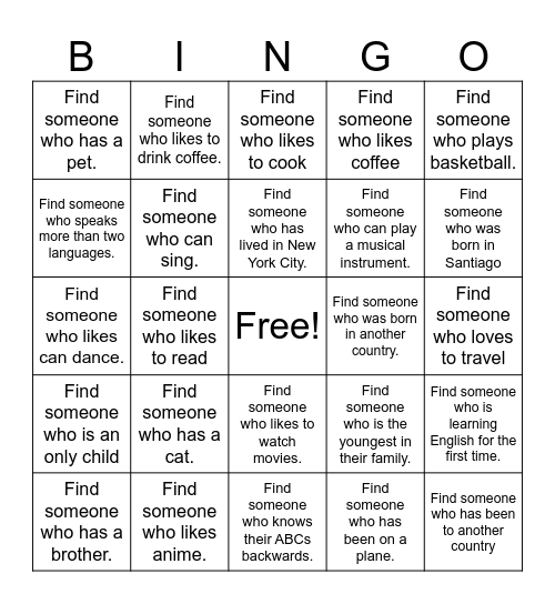 Miami Marlins Find Someone Who Bingo Card