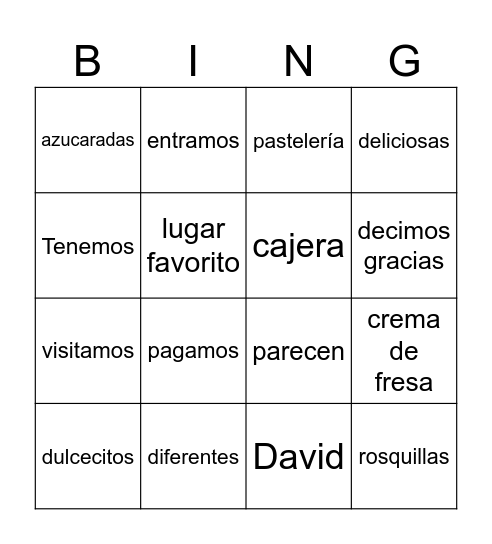 ¡Rosquillas, rosquillas, rosquillas! Bingo Card